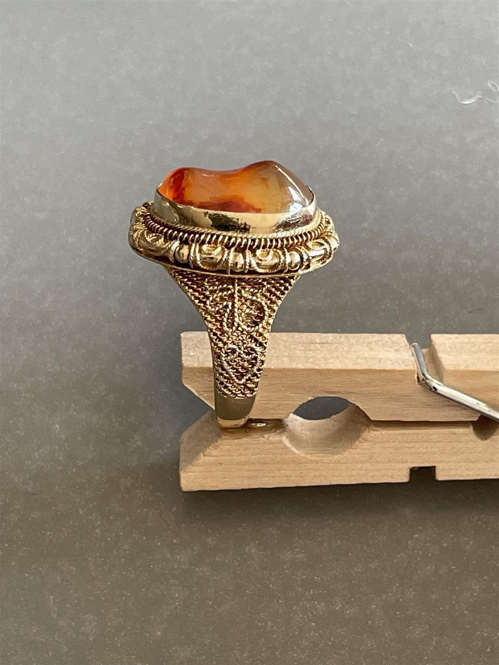 Ringe: verg. GOLD KARNEOL Ring CHINA edle Komposition wunderschön – Gebraucht aus Basel von gretchen03 2