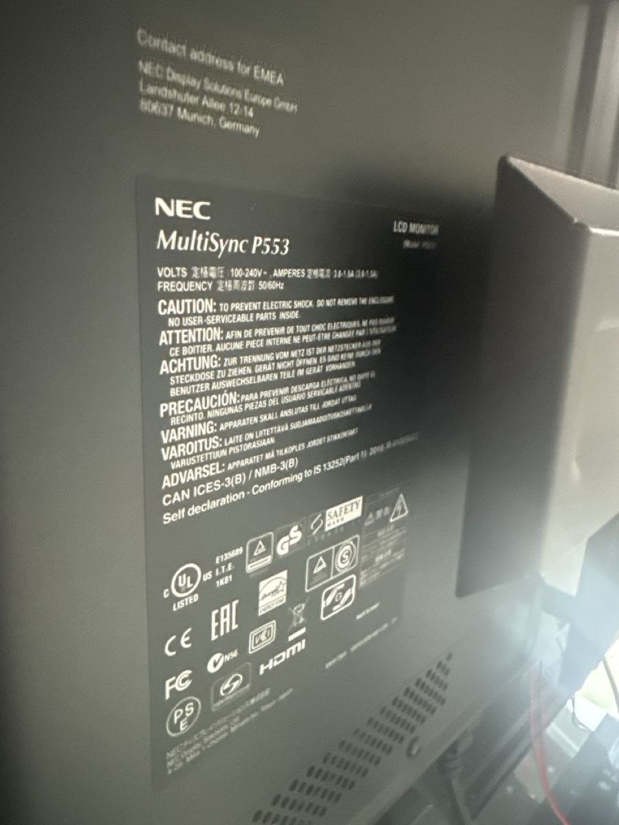 Nec Fernseher: NEC MultiSync P553  – Gebraucht aus Gersau von M_A_C_o_n_e 1