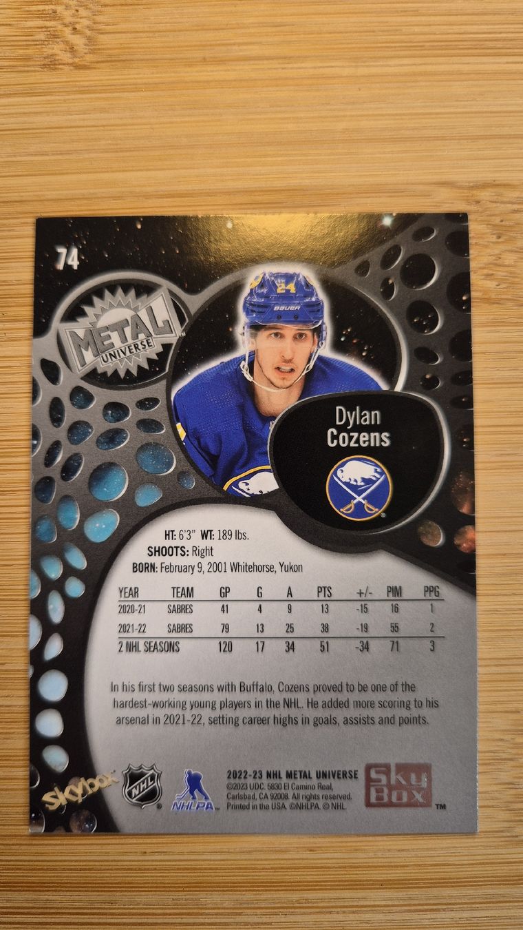 NHL Cartes à collectionner: NHL Buffalo Sabres Dylan Cozens – D'occasion à Bellach par paedu-1980 1