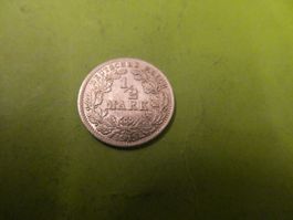 Dt. Reich 1915 A, 1/2 Silbermark    wie neu