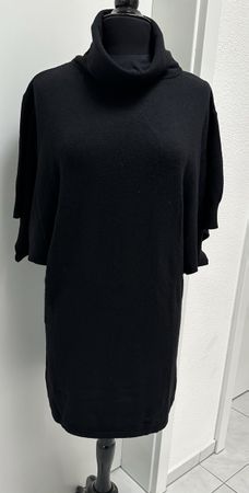 Schwarzes Rollkragen-Kleid Gr. M mit weitem Ärmel