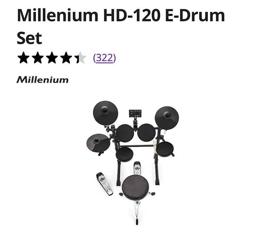 Strumenti musicali: Millenium HD-120 E-Drum Set   – Usato da Cham venduto da HappyMama13 1