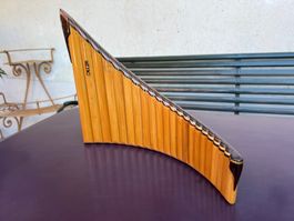 DAJOERI Panflöte aus Holz mit Tasche in sehr gutem Zustand !