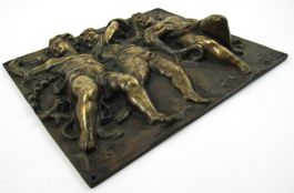 Bronze Platte mit Engeln