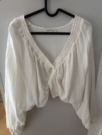 Chemisier Easy Clothes blanc manches longues