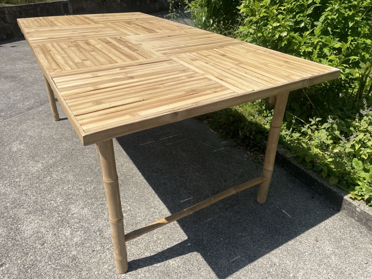 Bloomingville Tavoli: Bambus Gartentisch 200x100x74cm – Nuovo (secondo la descrizione) da Niederglatt ZH venduto da Nes 5