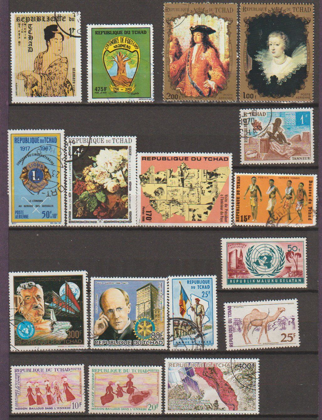 Tutti i francobolli: Tchad Année Lunaire Dragon 1968 – Usato da Crans-Montana venduto da kira56 1
