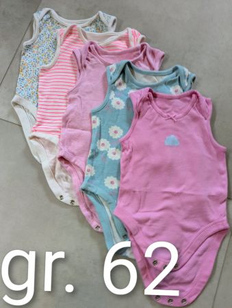 Bodys Gr. 62, Mädchen 5er Set