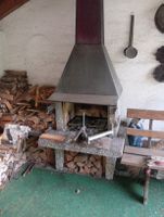 Cheminée extérieur granit avec hotte metallique bon état