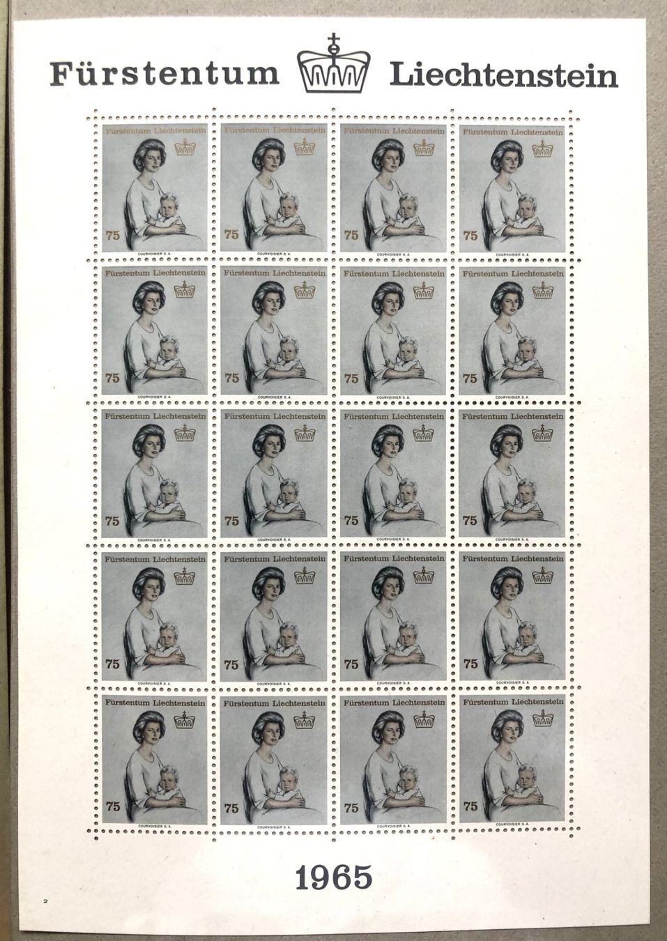 Tutti i francobolli: Fürstentum Liechtenstein 1965 - Kleinbogen - postfrisch – Nuovo (secondo la descrizione) da Schaffhausen venduto da durruti