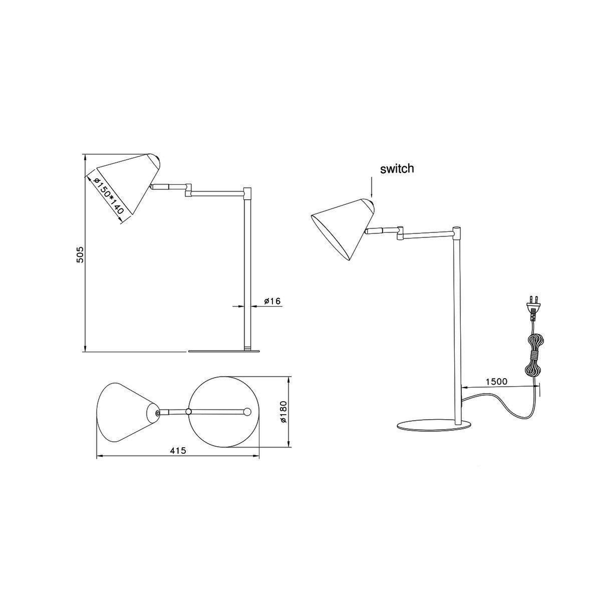 Lampade: Tischleuchte, Apricot, 51 cm Höhe – Nuovo (secondo la descrizione) da Kreuzlingen venduto da Smart-Light 9