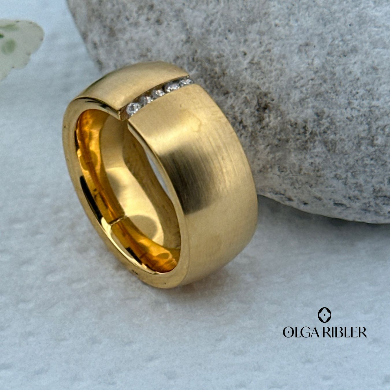 Olga Ribler Anelli: Statement Ring Edelstahl - matt - Grösse 61 – Nuovo (secondo la descrizione) da Luzern venduto da Schmuckoutlet 3