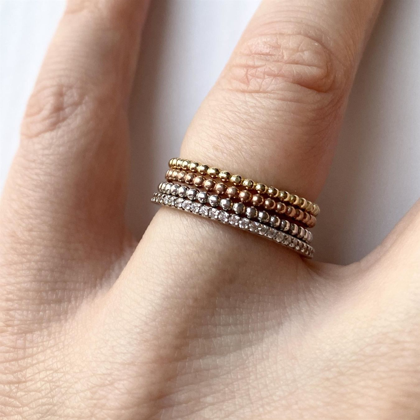 Anelli: Ring fein dünn Kugeln 925 Silber filigran Klassiker 52 – Nuovo e nell'imballaggio originale da Zürich venduto da goldfisch.schmuck 7