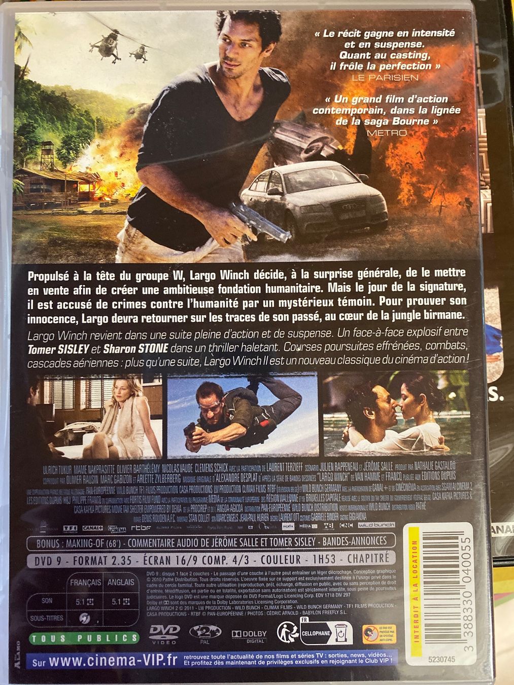 Tutti i DVDs: DVD - Largo Winch II - Sharone Stone – Usato da Le Brassus venduto da cinema13 1