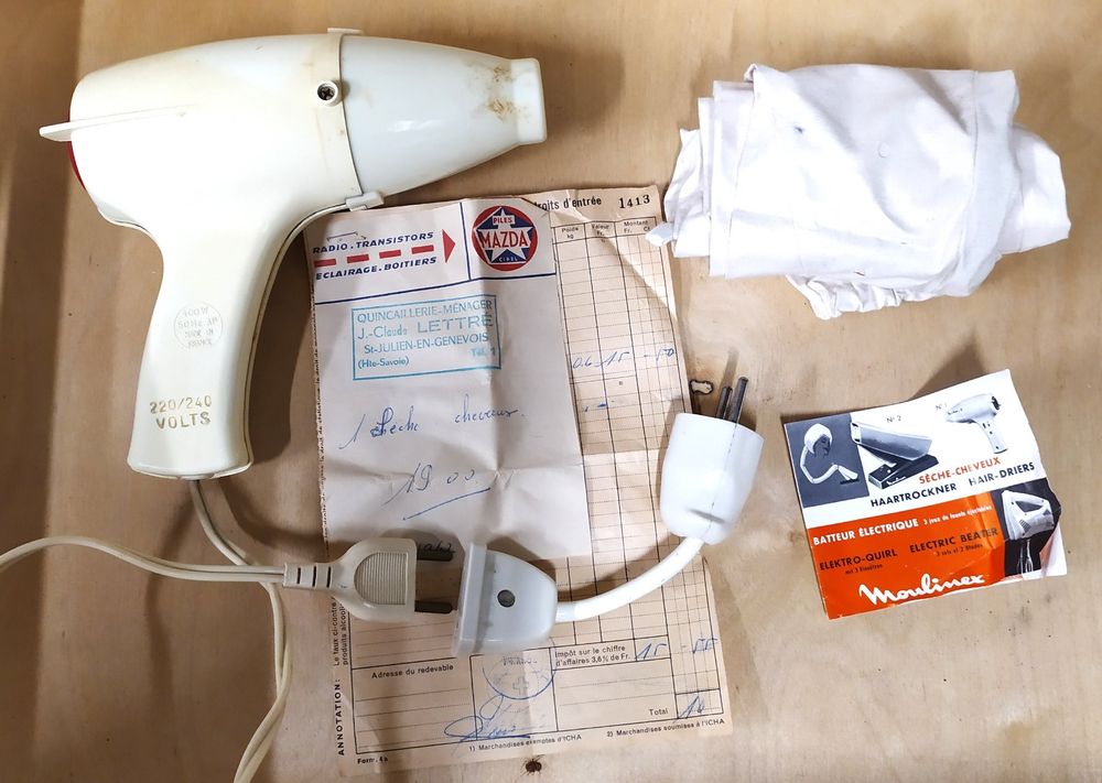 Sèche-cheveux Vintage Super 1000 Sipratic, Fonctionnel, Bon état