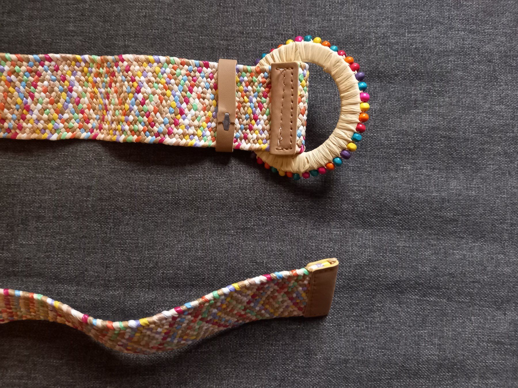Cinture: Boho-Stroh Sommergürtel buntem XRIK – Nuovo e nell'imballaggio originale da Lausanne venduto da FASHION-WORLD-SHOP 3