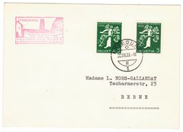 Lettre de Fribourg cachet S213 pour Bern le 30.VII.39