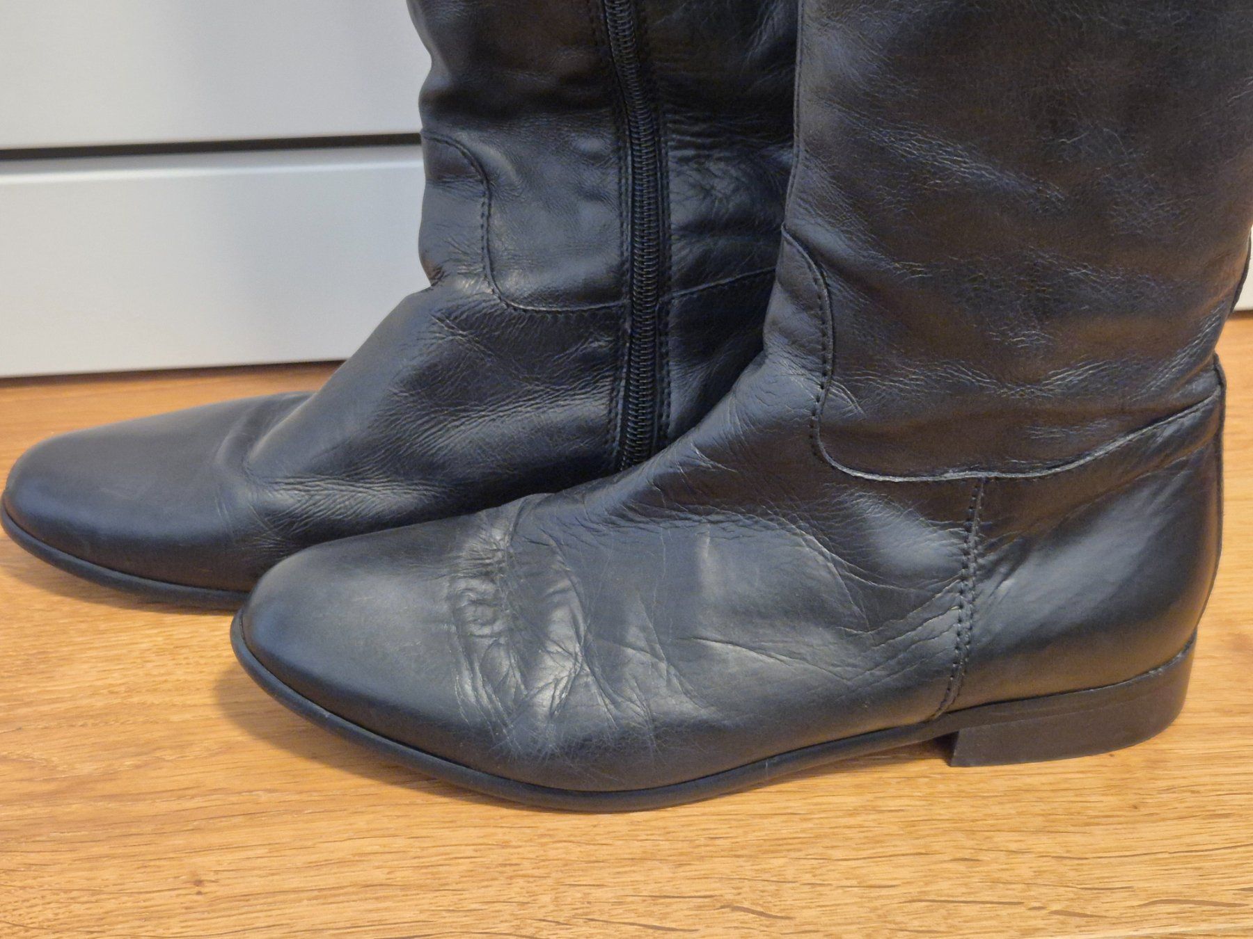 Scarpe da donna: Elegante Lederstiefel, Grösse 35, schwarz – Usato da Vallon venduto da Penny31 1