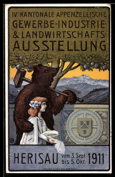 Cartes postales: Herisau, IV. Kantonale Appenz. Gewerbe-I – D'occasion à Berlin par bartko-reher