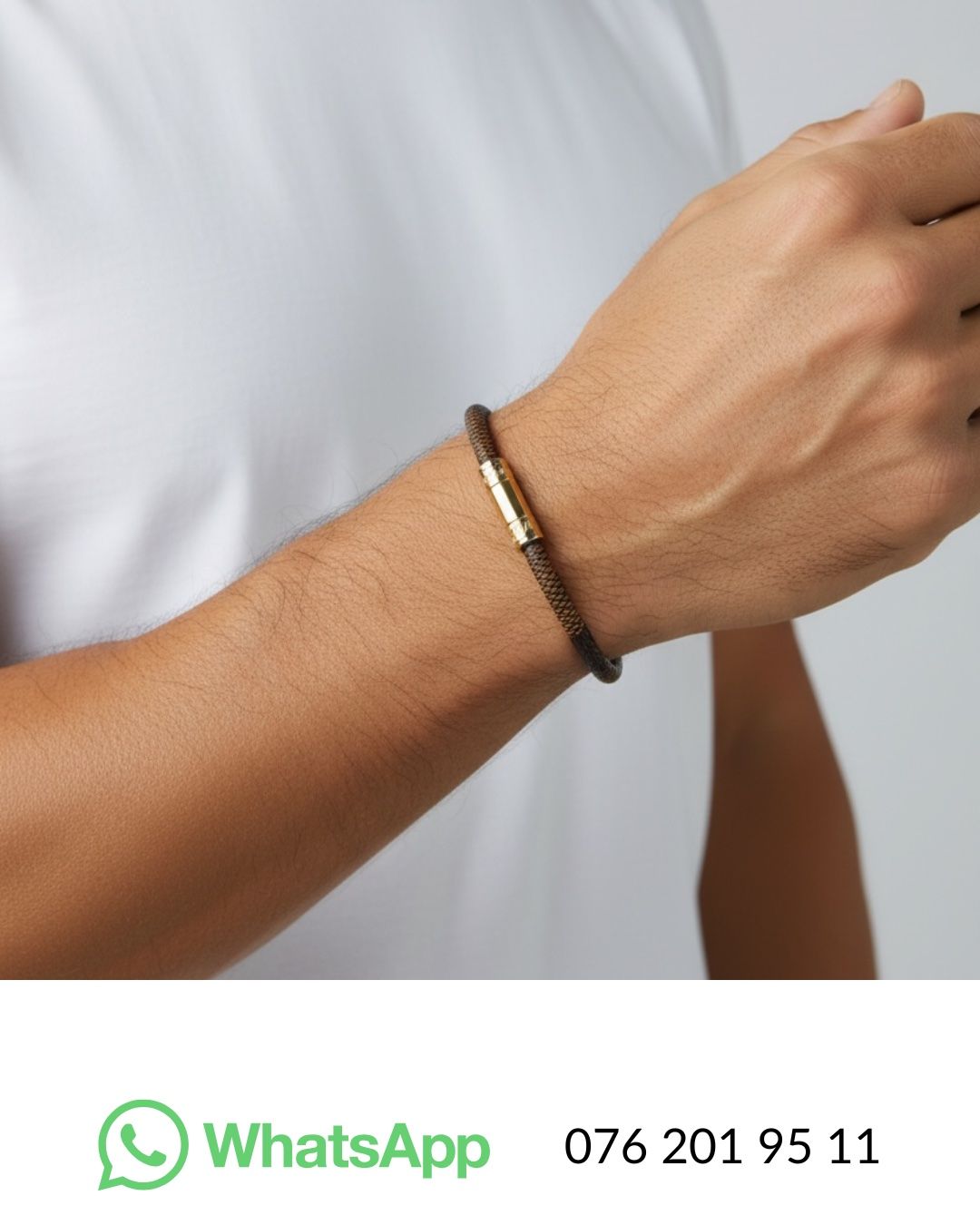 Louis Vuitton Armbänder & -reifen: Louis Vuitton Keep It Armband Damier ebène – Gebraucht aus Binningen von Designerlabels 5
