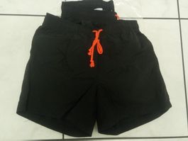 Badeshorts, 2er Set, Schwarz, neu