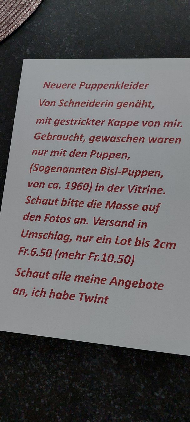 Puppen: Puppenkleid – Gebraucht aus Muri AG von nindo1 2