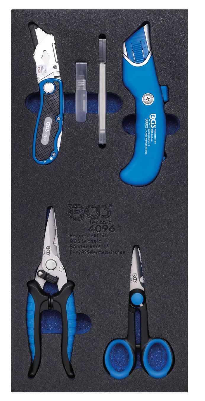 Alle Werkzeuge: Werkstattwagen module: Messer- und Scheren-Satz, 6-tlg. – Neu und originalverpackt aus Dietikon von KFZ-Spezialwerkzeuge