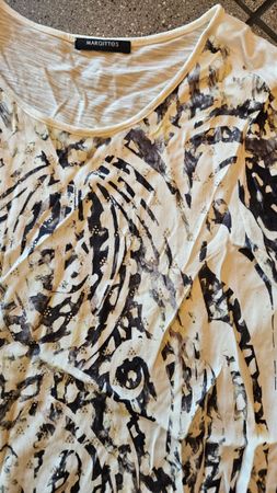 T'Shirt Marke Margittes Gr 38 offwhite gemustert