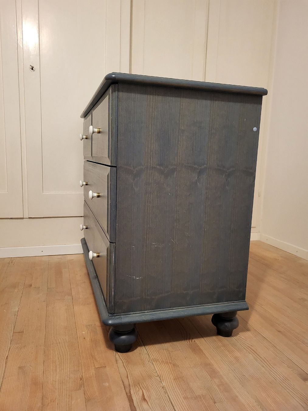Cassettiere: Commode vintage en bois - 4 tiroirs - Sauthon - blau – Usato da Maur venduto da ast_5qyd