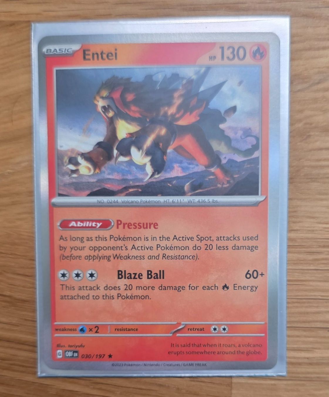 Pokémon Carte collezionabili: Entei 030/197 – Nuovo (secondo la descrizione) da Arbon venduto da Twist05