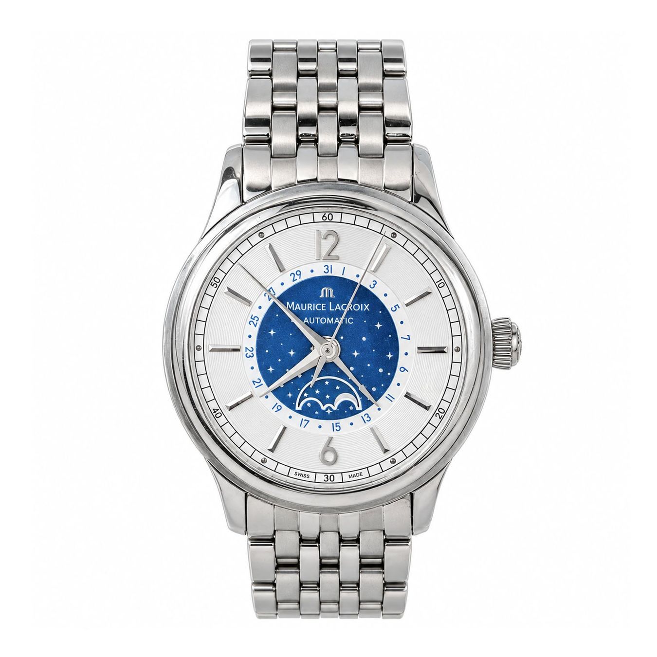 Maurice Lacroix Uhren: Maurice Lacroix Les Classiques Phase de Lune Automatic full – Gebraucht aus Lugano von Historianlugano
