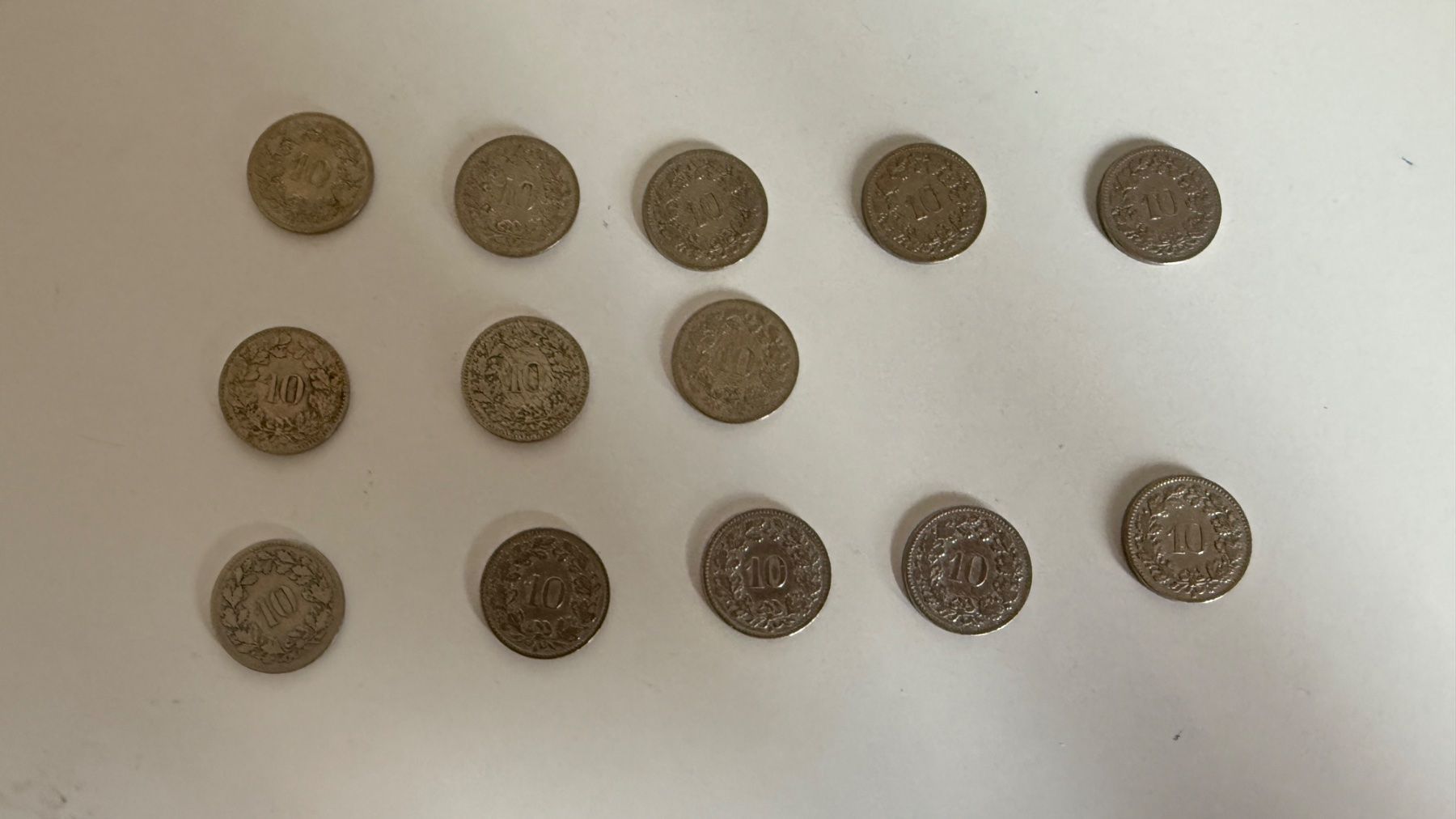 Tutti le monete: 10 Rappen - 56 Stück  - div. Jahrgänge – Usato da Samedan venduto da Gischpel25 2