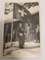 Vintage Foto: Skirennen Luzern Sonnenberg Flagge, R26