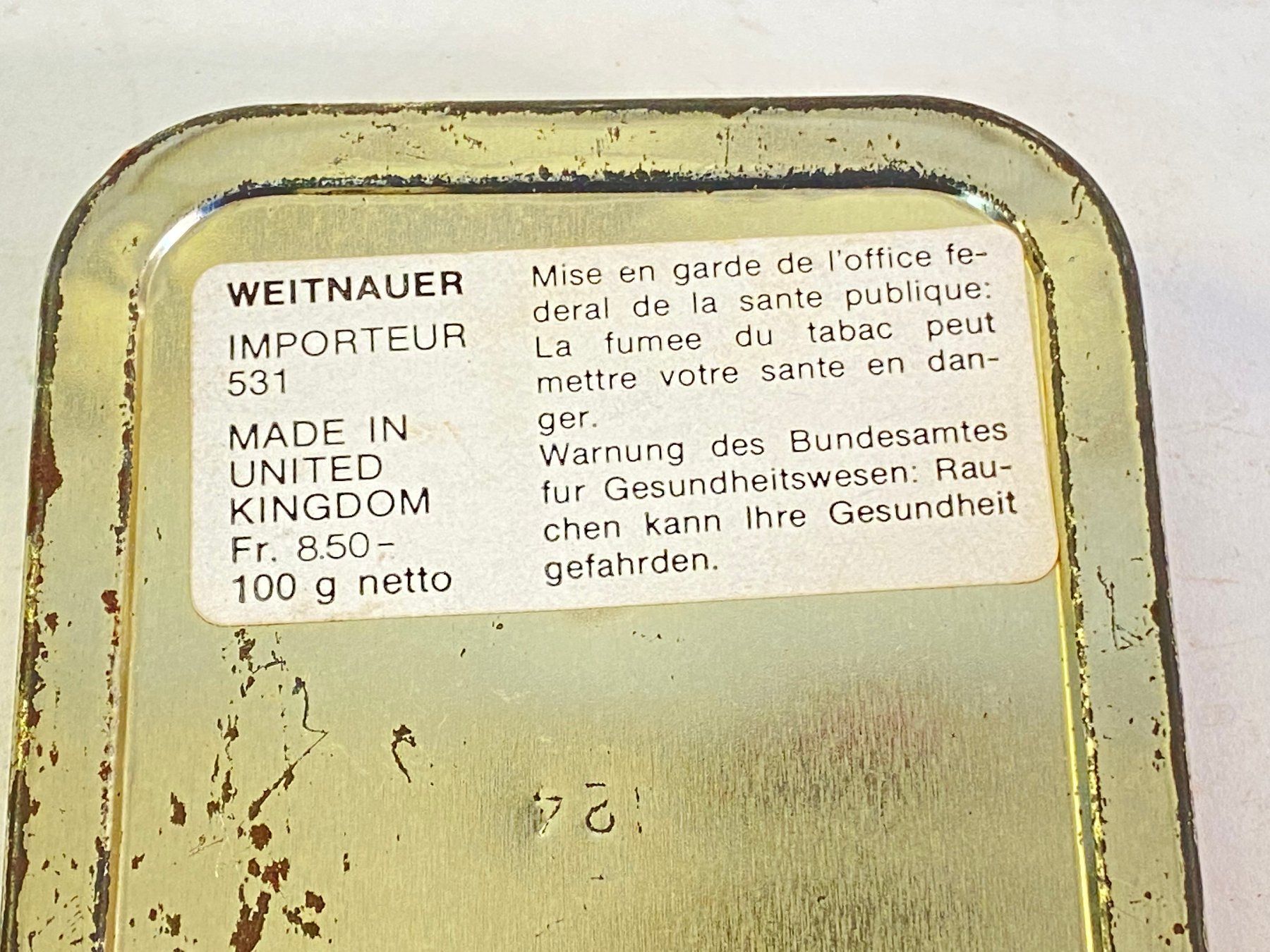 Barattoli: Vintage Blechdose, Tabakdose "Murray's Erinmore Flake" – Usato da Schaffhausen venduto da VintageCity 6