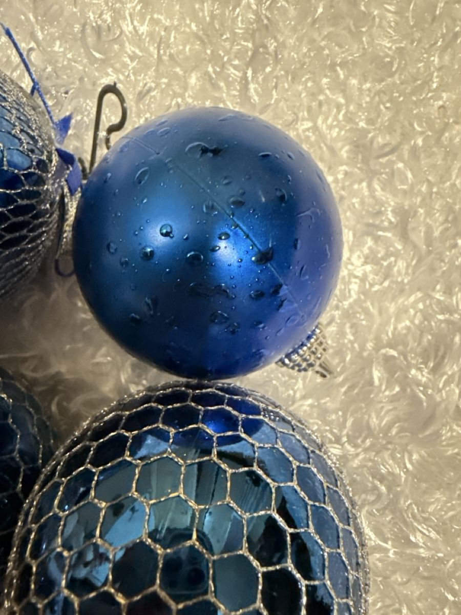 Alle Dekorationen: Blaue Weihnachtskugeln, Christbaumkugeln, 9 Stk – Gebraucht aus Zürich von Krikri21 3