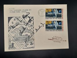 Apollo 12 Astronauten Autogramme auf Brief, 1969, Top!