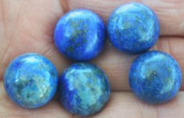 Deko Heilstein G-368 bis 372– 5 Stück Lapislazuli Kugel 16mm