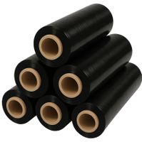 6 x Stretchfolie 50cm 2,5kg 23my schwarz