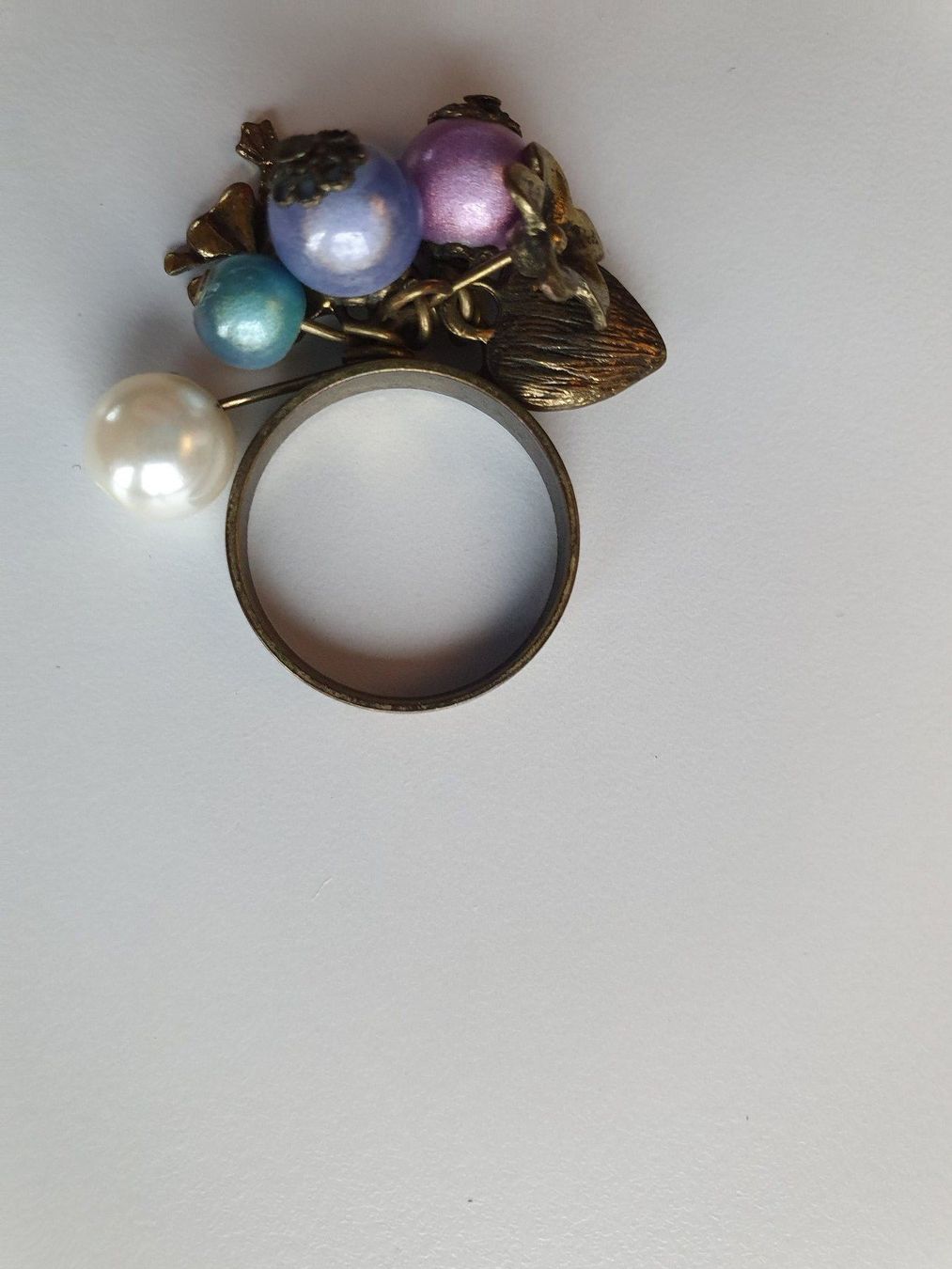 Anelli: Ring Messing, bunte Perlen, Modeschmuck – Usato da Heinrichswil venduto da sabi2809 1