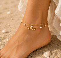 Armband und Fusskette vergoldet