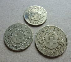 Schweiz ++ 5/10/20 Rappen 1851, seltene Jahrgänge