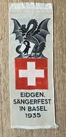 EIDG. SÄNGERFEST IN BASEL 1935 - STOFFABZEICHEN