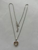 Halskette Silber 925 mit Herz Anhänger - neuwertig!