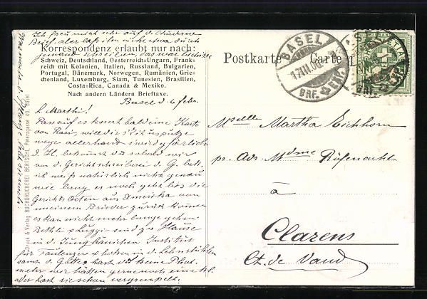 Cartoline postali: Basel, Neue mittlere Rheinbrücke mit St – Usato da Berlin venduto da bartko-reher 1