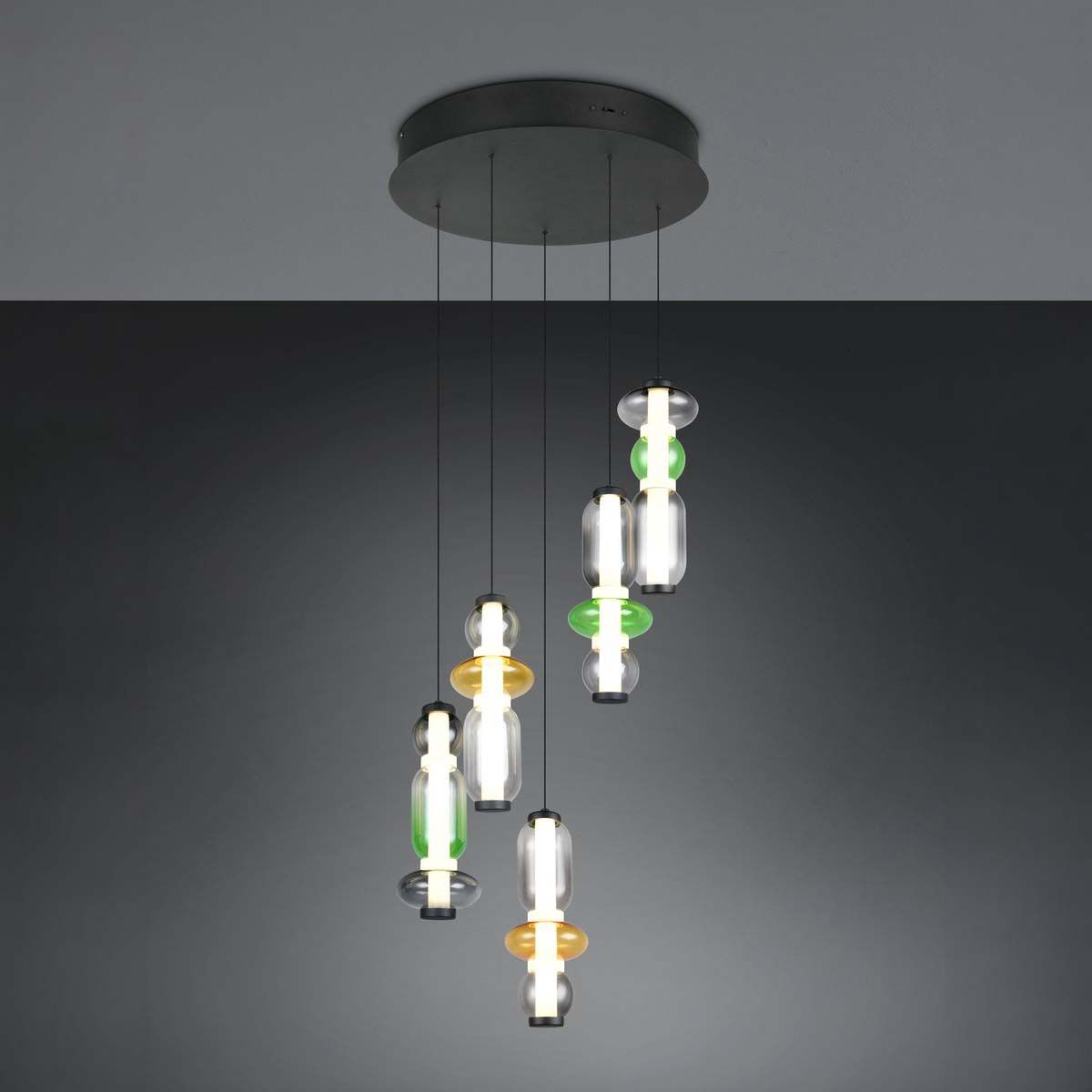 Lampadari & plafoniere: LED Pendelleuchte, Bunt, Glas, 42 cm Ø – Nuovo (secondo la descrizione) da Kreuzlingen venduto da Smart-Light 2