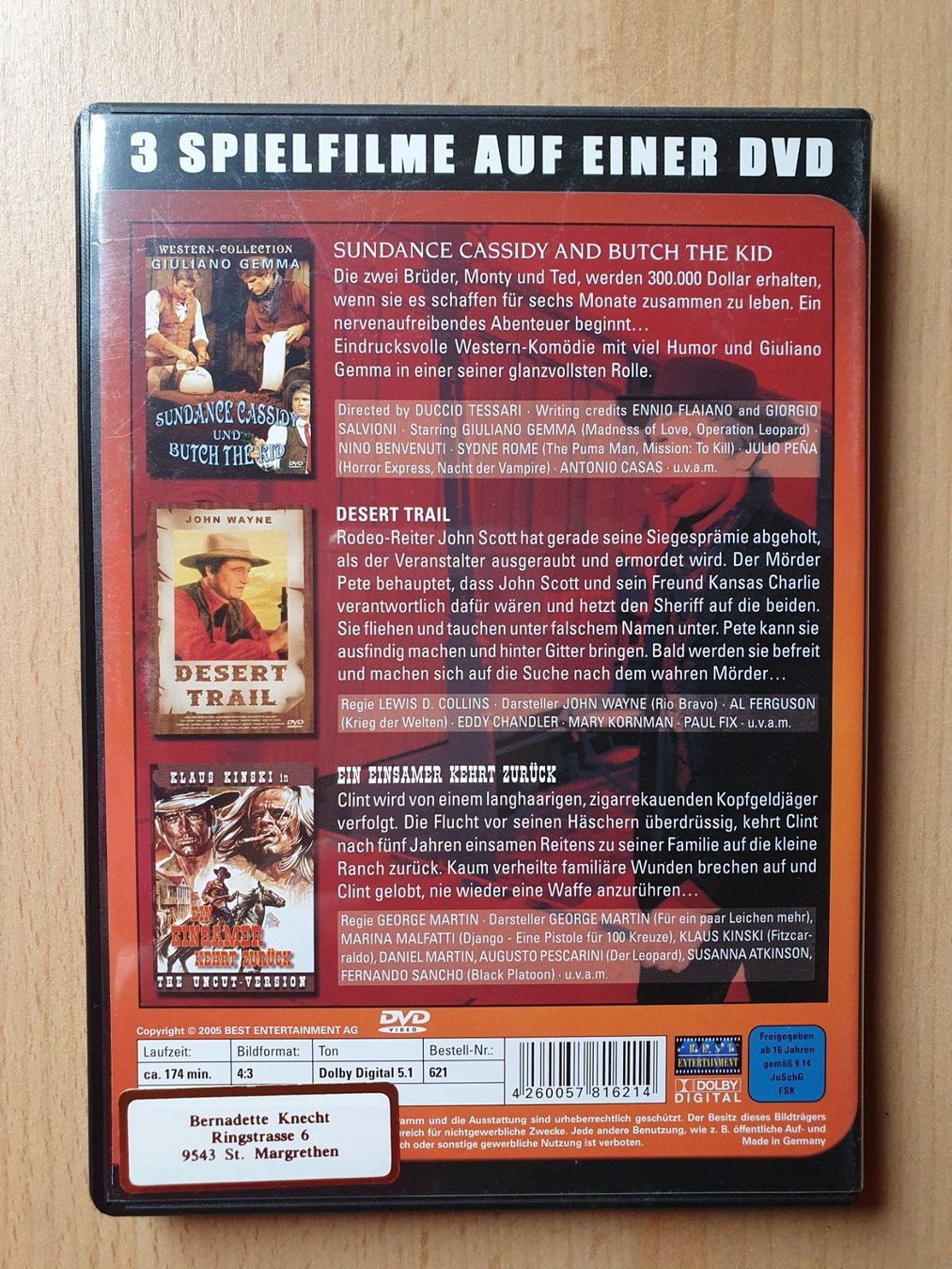 Tutti i DVDs: DVD - Western Collection / 3 Spielfilme – Usato da St. Margarethen TG venduto da Schachmatt 1