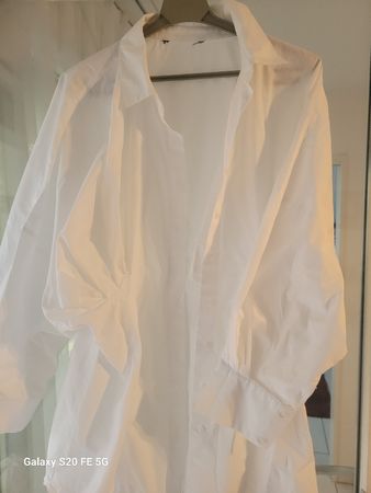 Damen Bluse weiss langarm Oversize neue Zustand