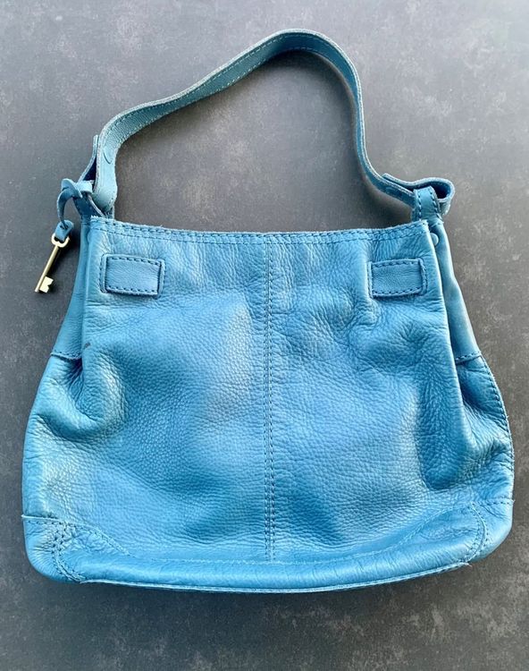 Fossil Taschen: FOSSIL-Tasche, petrol, Leder, neuwertig – Neu (gemäss Beschreibung) aus Laufen von Gwitterchischte
