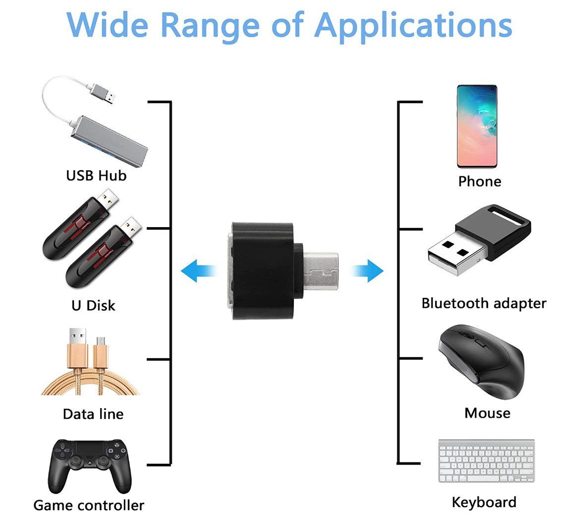 Unità & Adattatore: micro USB Stecker auf USB A Buchse OTG Adapter – Nuovo e nell'imballaggio originale da Rorschacherberg venduto da elektrofreak 2