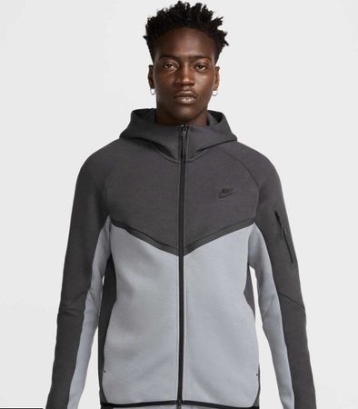NIke Sportswear Fleecejacke -  grey black Ausverkauft